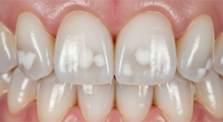 لکه های سفید روی دندان