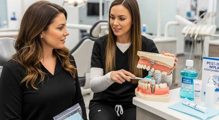 مراقبت‌ بعد از ایمپلنت دندان